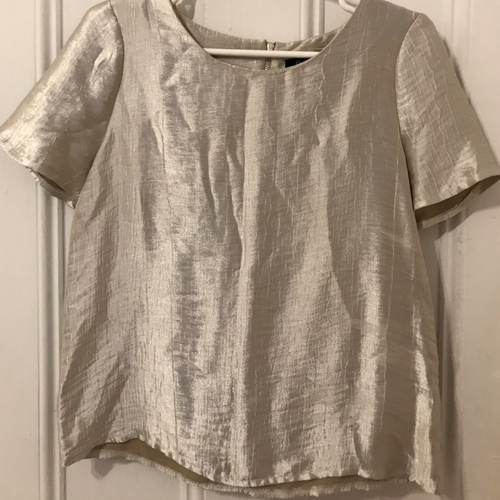 Cream Satin Tee